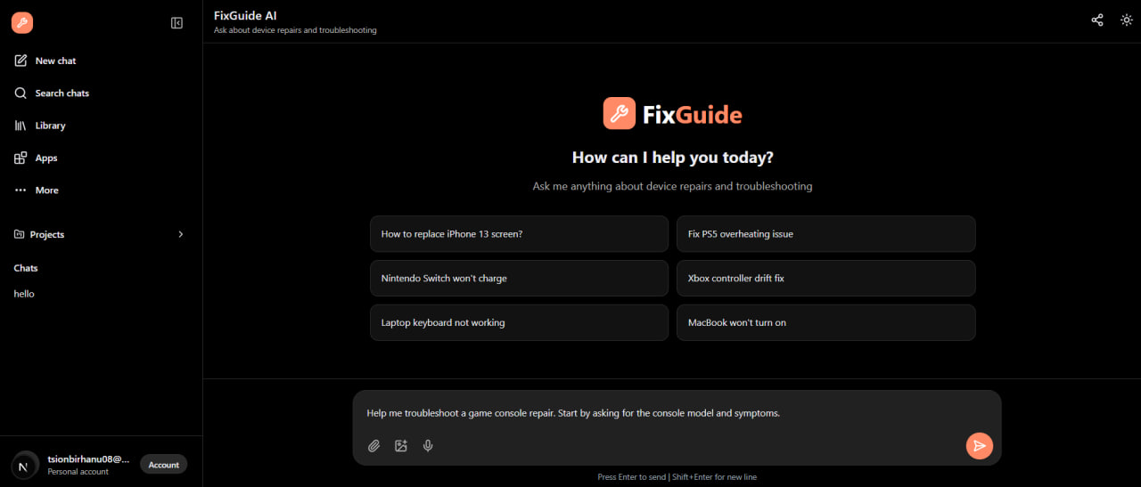 FixGuide AI product interface